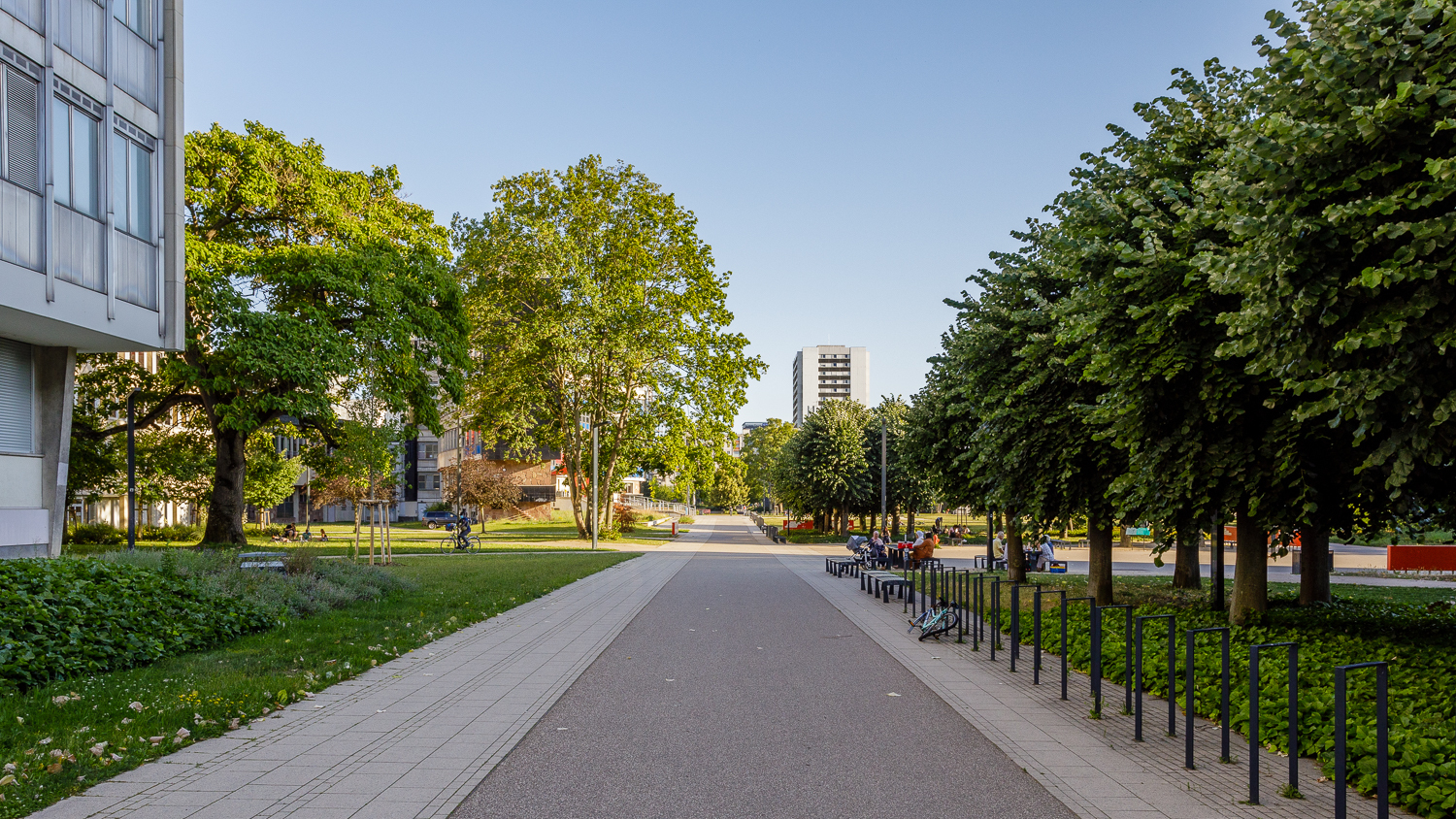 vue de strasbourg, quartier étudiant de l'Esplanade avec des studios