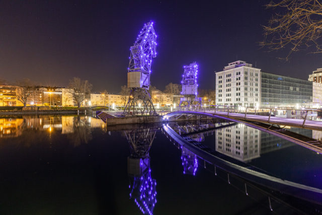 Les grues de la Presqu'île Malraux à Strasbourg