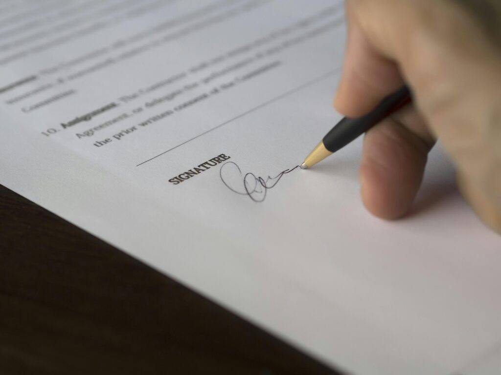 signer la vente de la maison