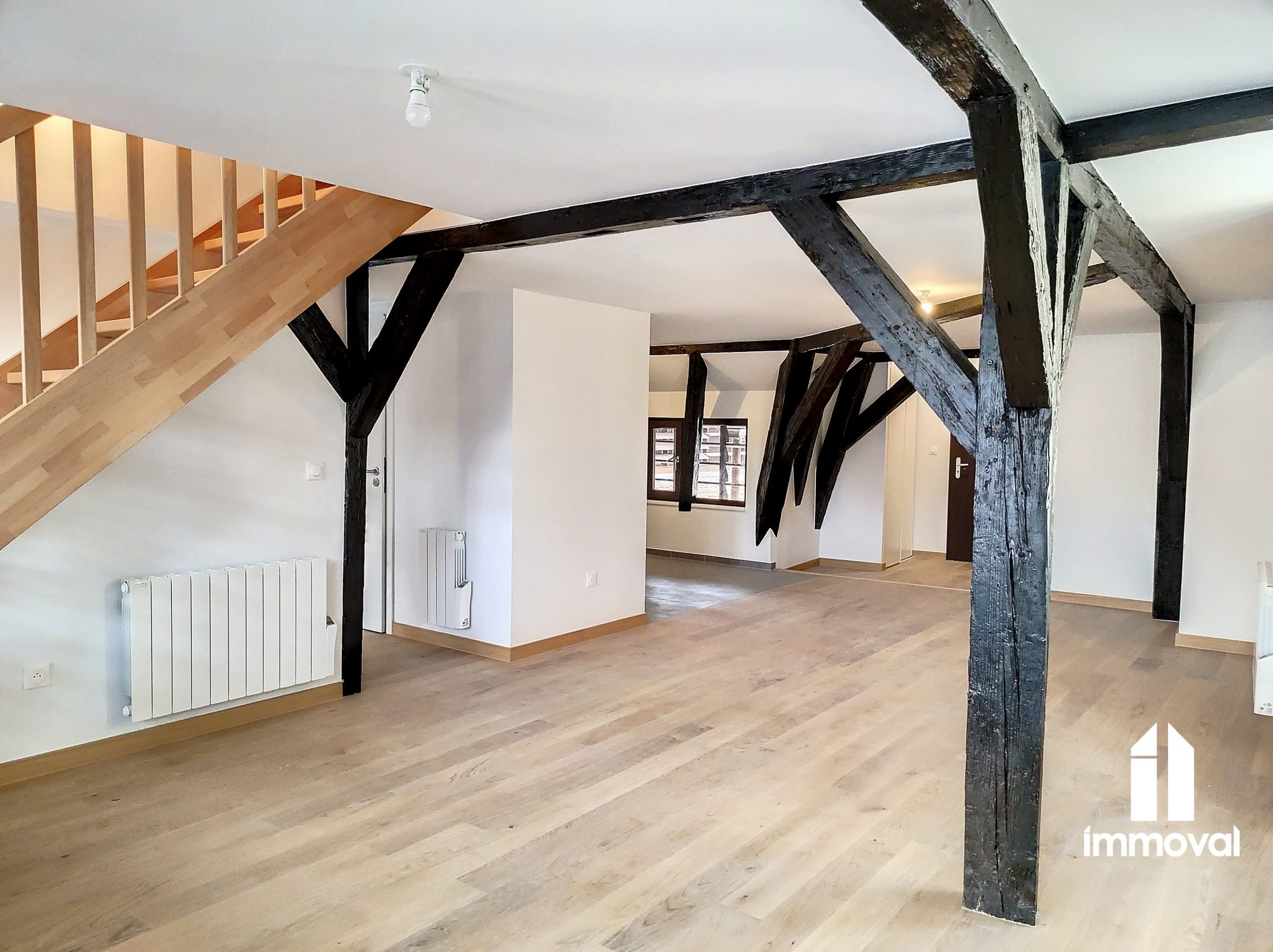 STRASBOURG PETITE FRANCE Duplex rénové dernier étage avec asc