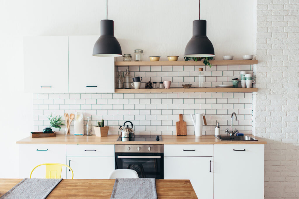 cuisine moderne blanche maison